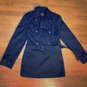 Gallery XS, Black, belted Trench Coat,
